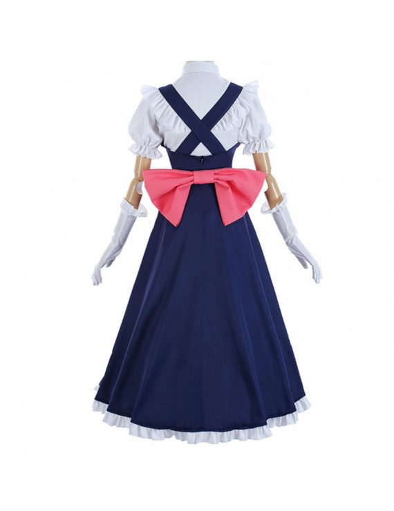 Dragon Maid Kobayashi-san Costume Navy Blue Lady Apron Pinafore Outfit