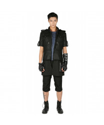 Final Fantasy XV Prince Noctis Cosplay Costume Jet Black Full Set Outfits for Cosplay Halloween