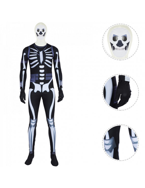 Fortnite Skull Trooper Halloween Cosplay Costume ( free shipping