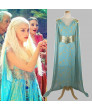 Game of Thrones Daenerys Targaryen Role Cosplay Light Blue Dress