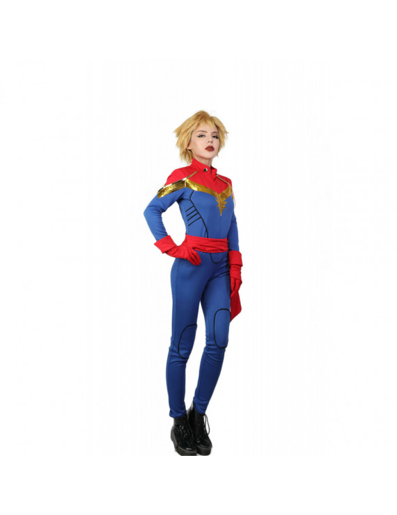 Halloween Cosplay Captain Marvel Role Cosplay Costume