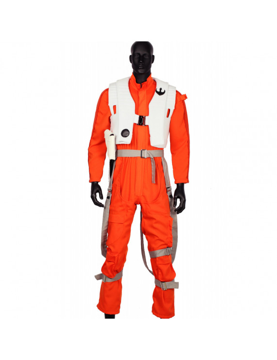 Star Wars VII Poe Dameron X Wing Fighter Orange Cosplay Costume ( free shipping ) - $179.0000