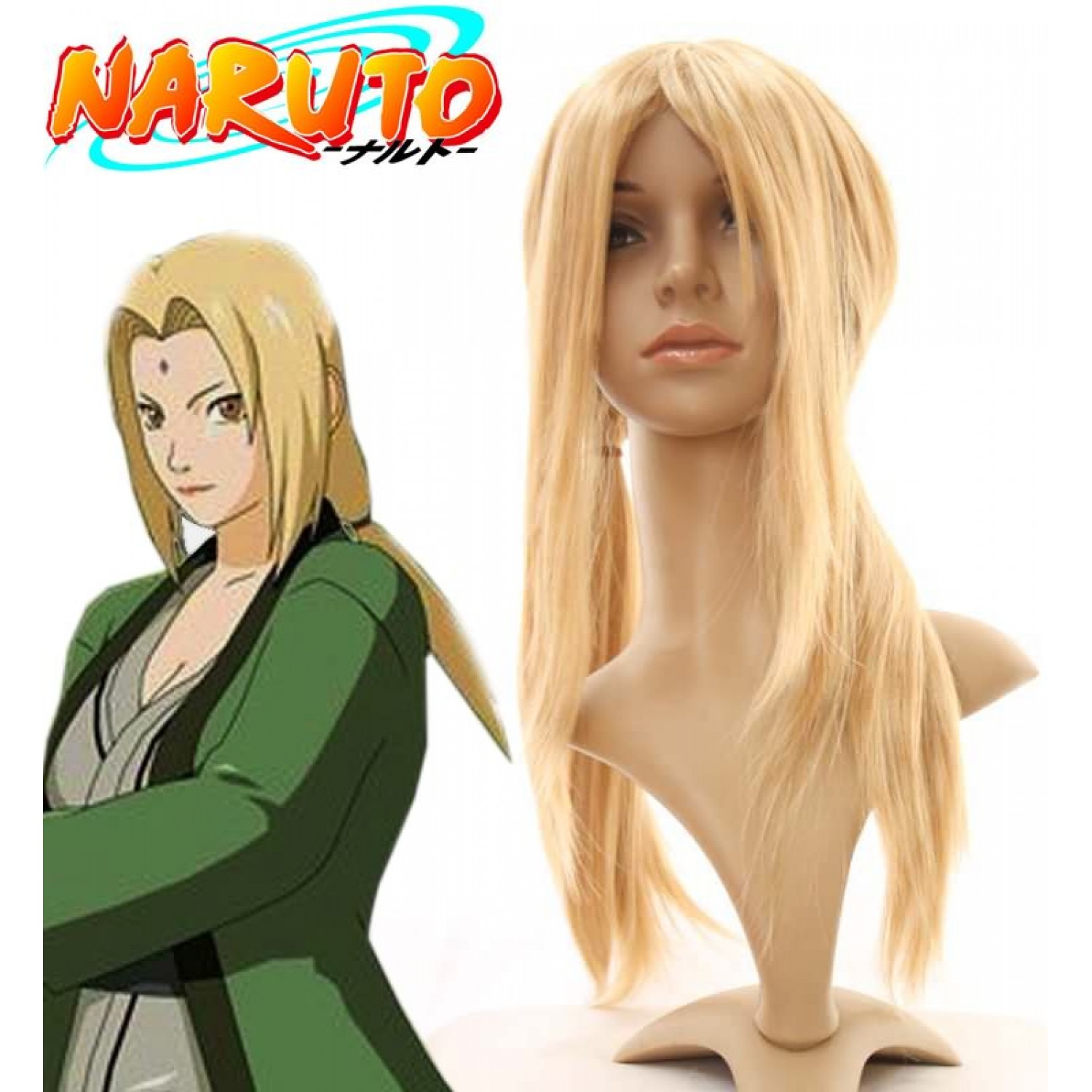 Naruto Tsunade Anime 80 Cm Cosplay Wig