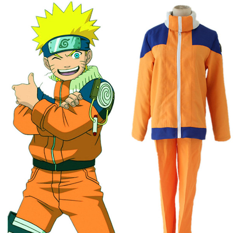 Naruto Uzumaki Childhood Shippuuden Suit Cosplay Costume ( free ...