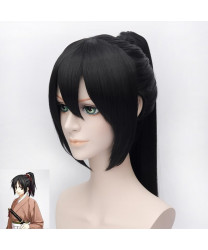 Hakuouki Yukimura Chizuru Yukimura Jiziru 60cm Ponytail Black Cosplay Wig