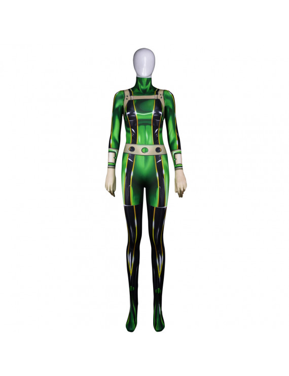 My Hero Academia Tsuyu Asui Froppy Jumpsuit Cosplay Costume 3d Printed 