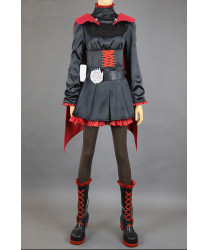 RWBY Season 1 Ruby Rose Black Gothic Dress Cosplay Costume