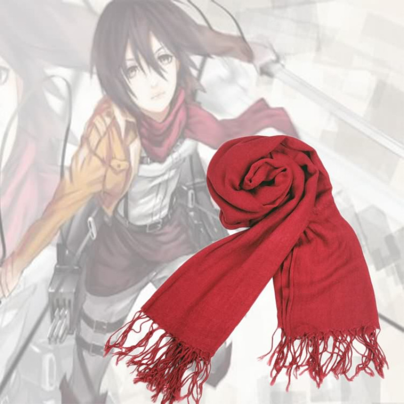 Attack on Titan Mikasa Ackerman Cosplay Scarf ( free shipping ) ( free ...