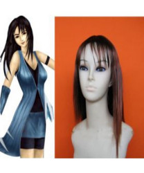 Final Fantasy VIII Rinoa Long Black Cosplay Wig 60 cm