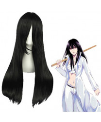 Monogatari Karen Araragi Black Long Straight Anime Cosplay Wig