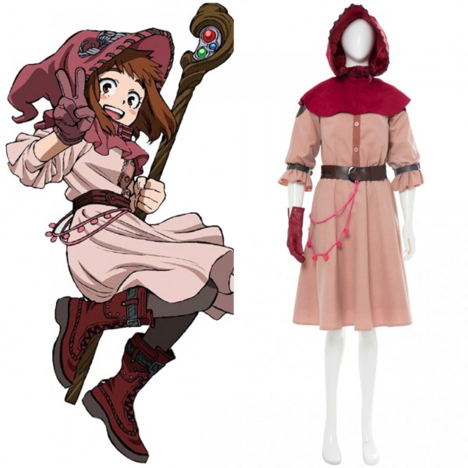 Fancy Dress Clothes My Hero Academia Boku No Hero Cosplay Party Ochaco Uraraka Uniforms Costume Acg Unisex Fancy Dresses