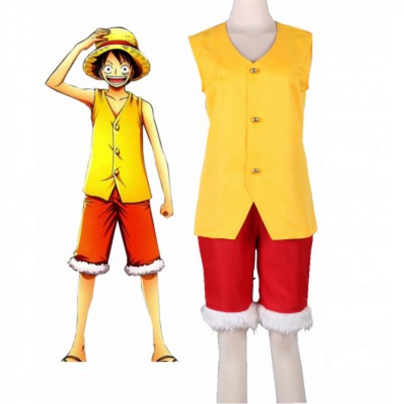 One Piece Monkey D. Luffy Summer Clothing Cosplay Costume ( free ...