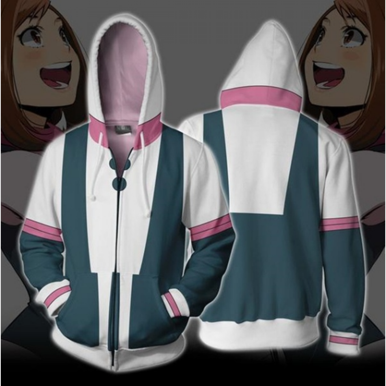 My Hero Academia Hoodies Ochaco Uraraka Hoodie Sweatshirt Long-Sleeve ...