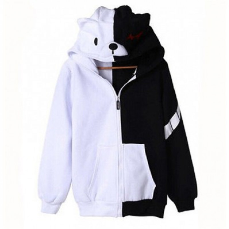 Danganronpa Monokuma Casual Sweatshirt Zip Hoodie Cosplay Costume ...