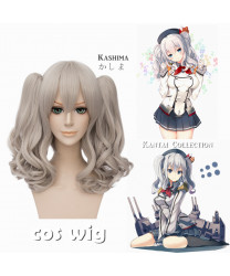 Kantai Collection Kashima Gray Long Wavy Heat Resistant Fiber Cosplay Wig