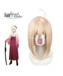 Fate Grand Order FGO Okita Souji Cosplay Wig