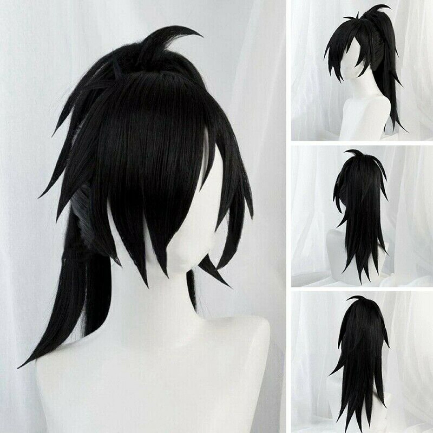 black anime wig