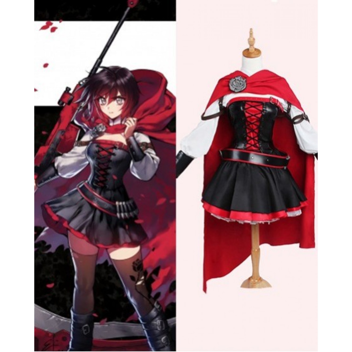 RWBY Ruby Rose Cosplay Costume for Halloween ( free shipping ) 99.99