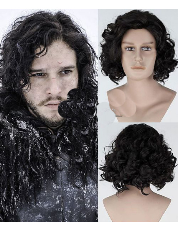 Game of Thrones Winterfell Black Short Wavy Cosplay Wig