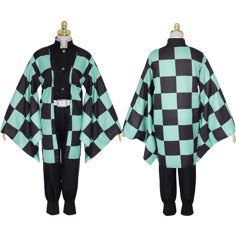 Demon Slayer Kamado Tanjiro Kimono Cosplay Costume ( free shipping