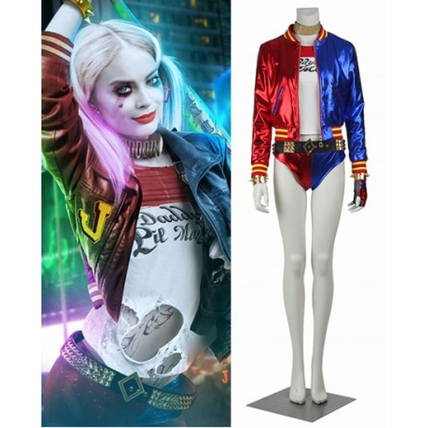 Suicide Squad Harley Quinn Sexy Halloween Cosplay Costume ( free ...