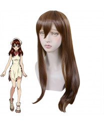 Dr Stone Ogawa Yuzuriha Brown Long Straight Cosplay Wig