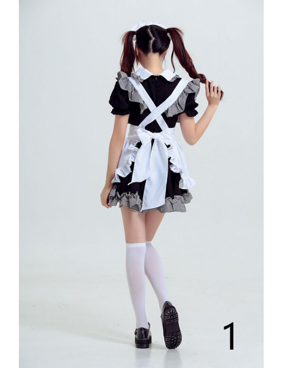 Black White Short sleeve Sweet Costume Maid Dress ( free shipping ...