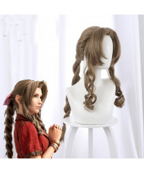 Final Fantasy VII 7 Aerith Gainsborough Roleplay Cosplay Wig