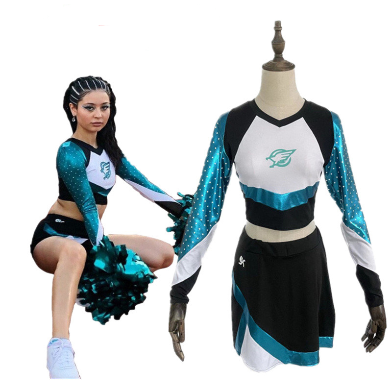 Euphoria Maddy Cheerleader long sleeve skirt Uniform Cosplay Costume ...