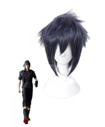 Final Fantasy Noctis Black Mixed Grey and Blue Short Role Cosplay Wig