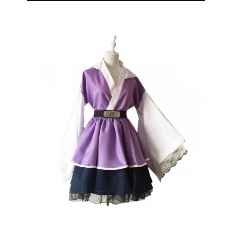 Naruto Shippuden Hyuga Hinata Lolita Kimono Dress Cosplay Costume ...