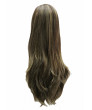 Brown Natural Layered Straight Synthetic Hair Ombre Wigs with full Bangs