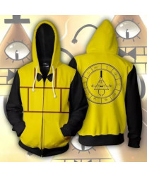 Gravity Falls Bill Cipher The Zodiac  3D Printed Hoodie Sweatshirt Jacket With Zipper