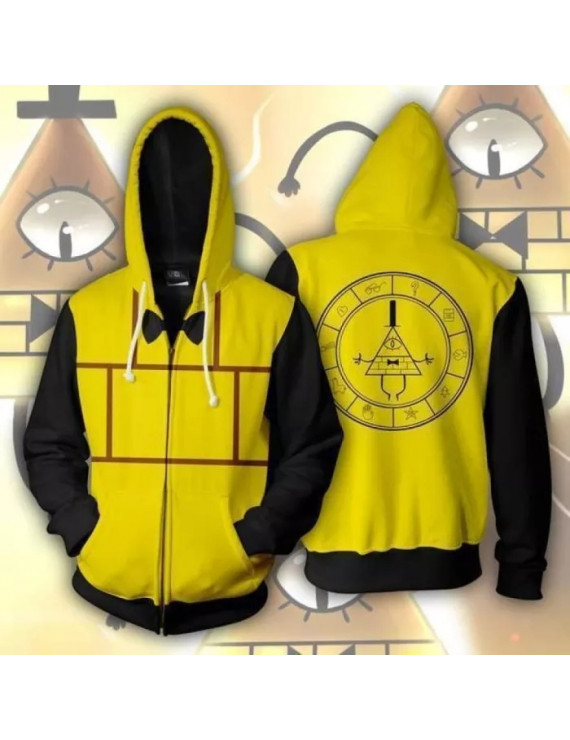 Gravity Falls Bill Cipher The Zodiac  3D Printed Hoodie Sweatshirt Jacket With Zipper