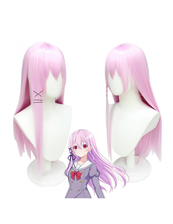 Engage Kiss Kisara Pink Long Straight Role Cosplay Wig