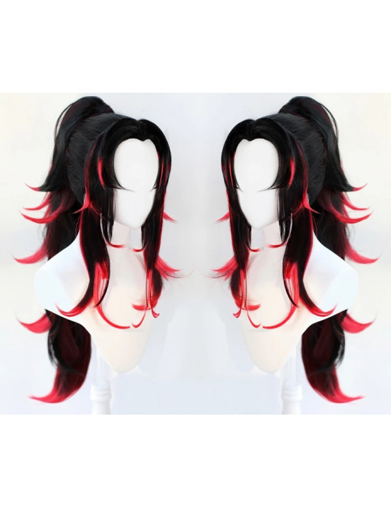 Kimetsu no Yaiba Michikatsu Tsugikuni Kokushibo Role Cosplay Wig