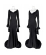 Morticia Addams Mermaid Dress Wednesday Addams Goth Black Dress cosplay costume