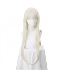 Kakegurui Compulsive Gambler Runa Yomozuki Cosplay Wig Light Yellow Heat Resistant Fiber Wig 80 cm