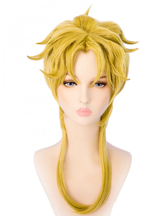 JoJos Bizarre Adventure Stardust Crusaders Dio Brando Golden Cosplay Wig Heat Resistant Fiber