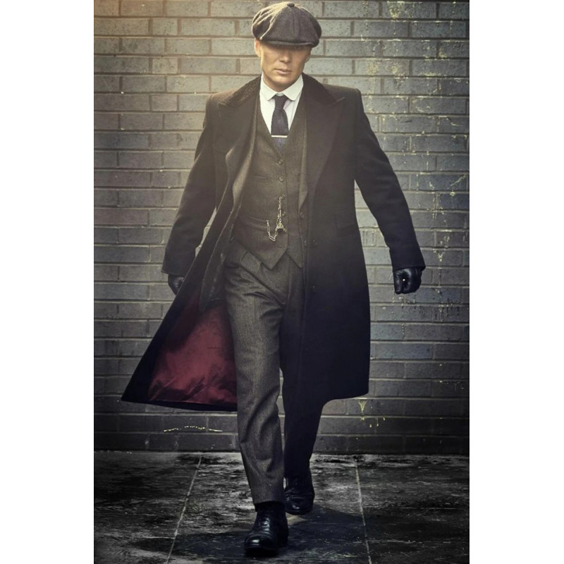 Mens Peaky Blinders Costume Thomas Shelby overcoat ( free shipping ...